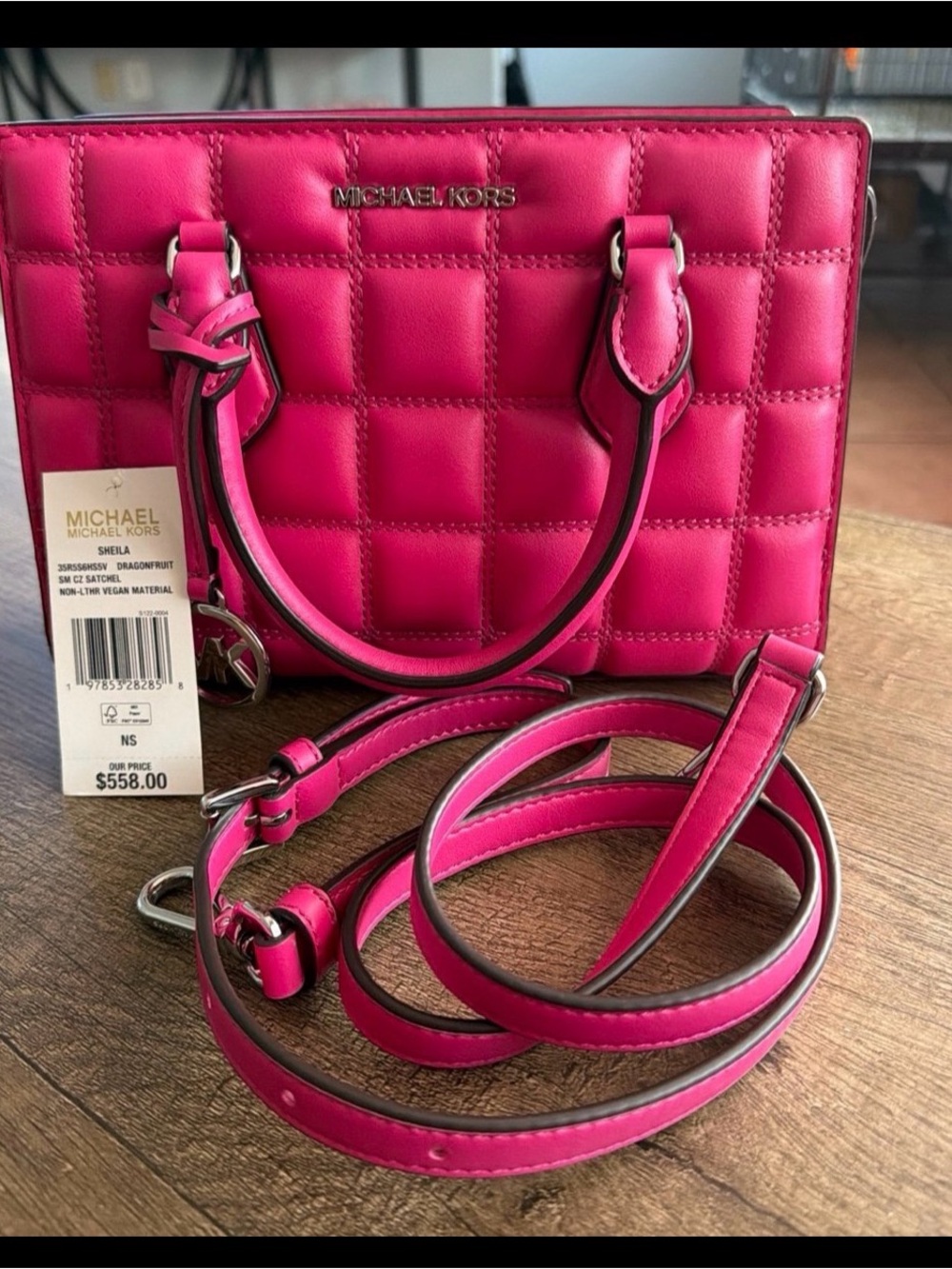 Michael Kors Dragonfruit Quilted Satchel - Sheila